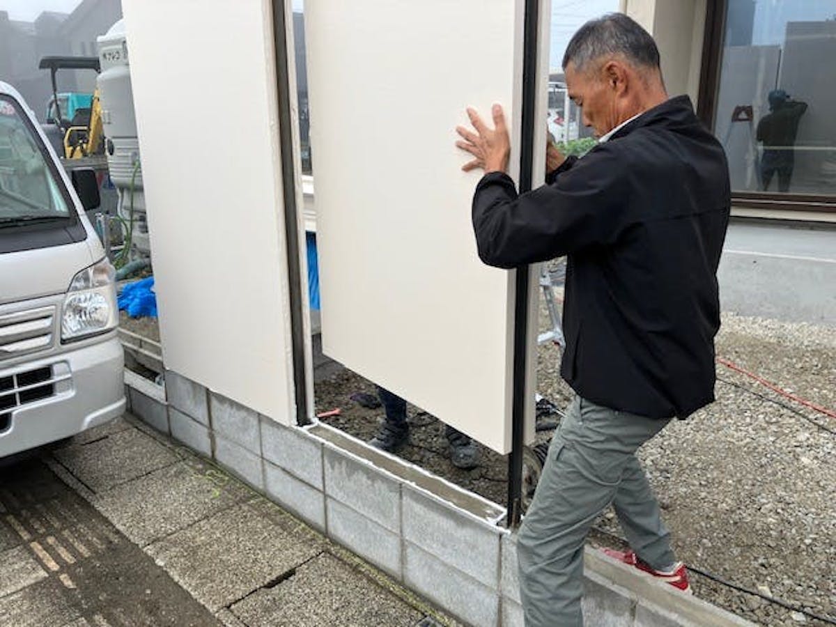 パイナルウォール　施工中