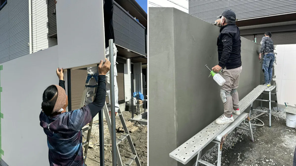 パイナルウォール　施工風景