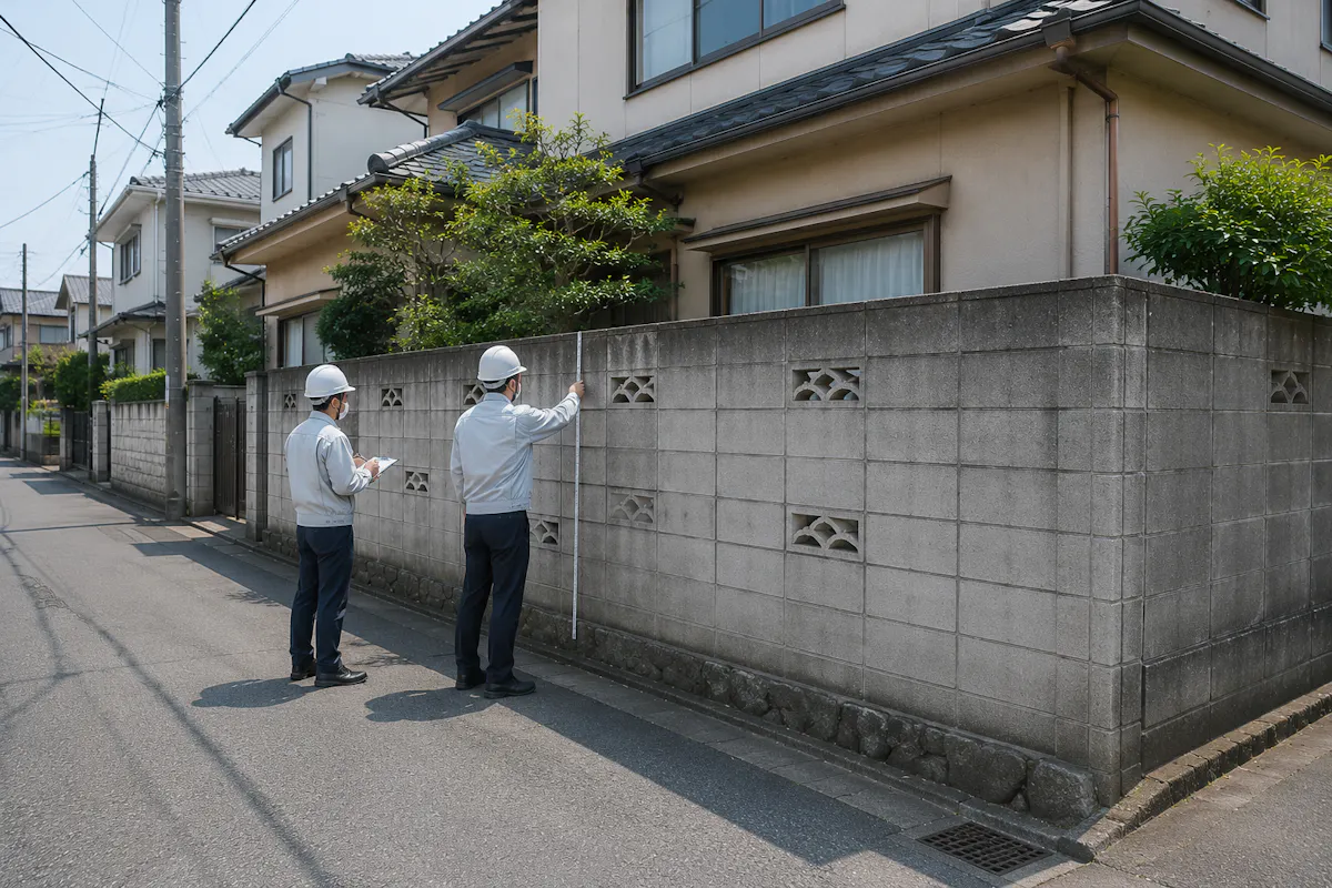 ブロック塀　確認